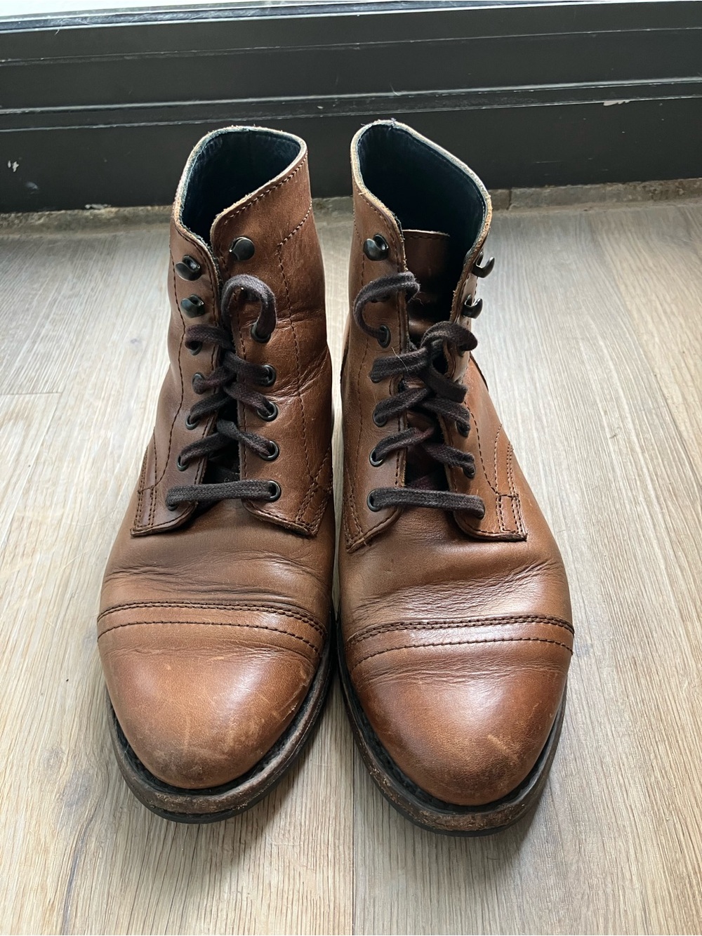 Thursday Boot Company Brown Leather Lace-Up Women's Boots